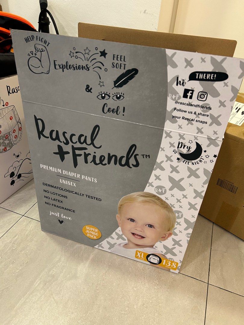 BNIB] Rascal + Friends XL Pants Diapers, Babies & Kids, Bathing & Changing,  Diapers & Baby Wipes on Carousell