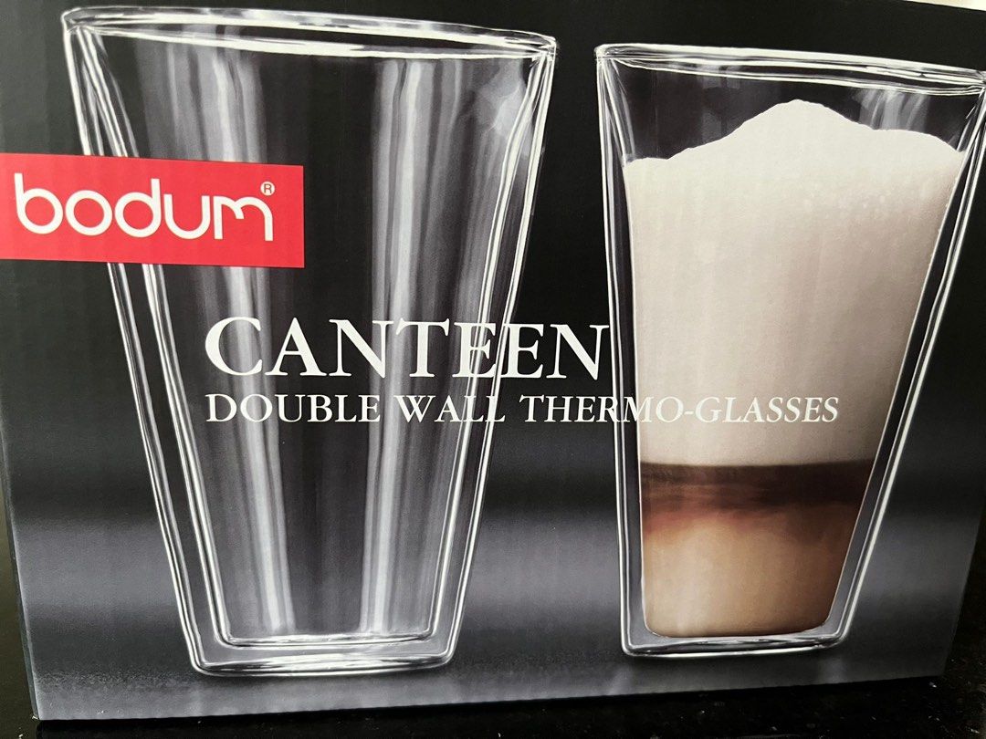 Bodum Canteen 6 Pcs Glass Double Wall Large 0.4 L 13.5 oz Transparent
