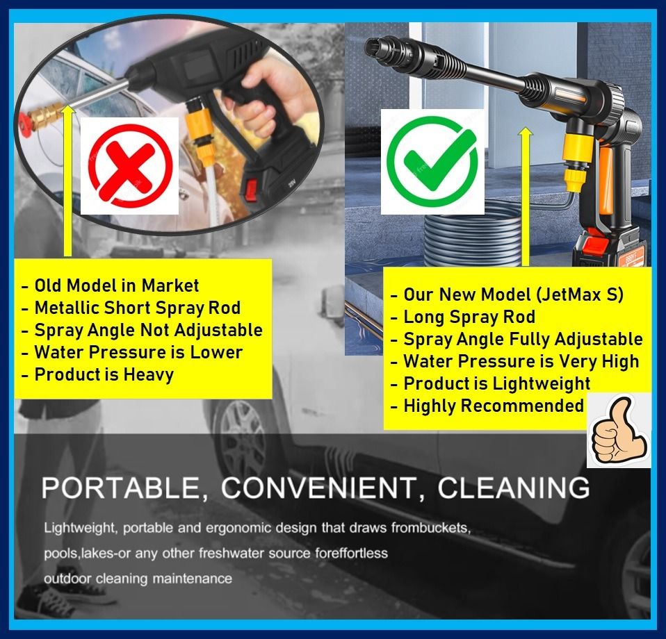 [Brand New] Car Wash Spray Gun with FREE Extra Battery + Storage Box