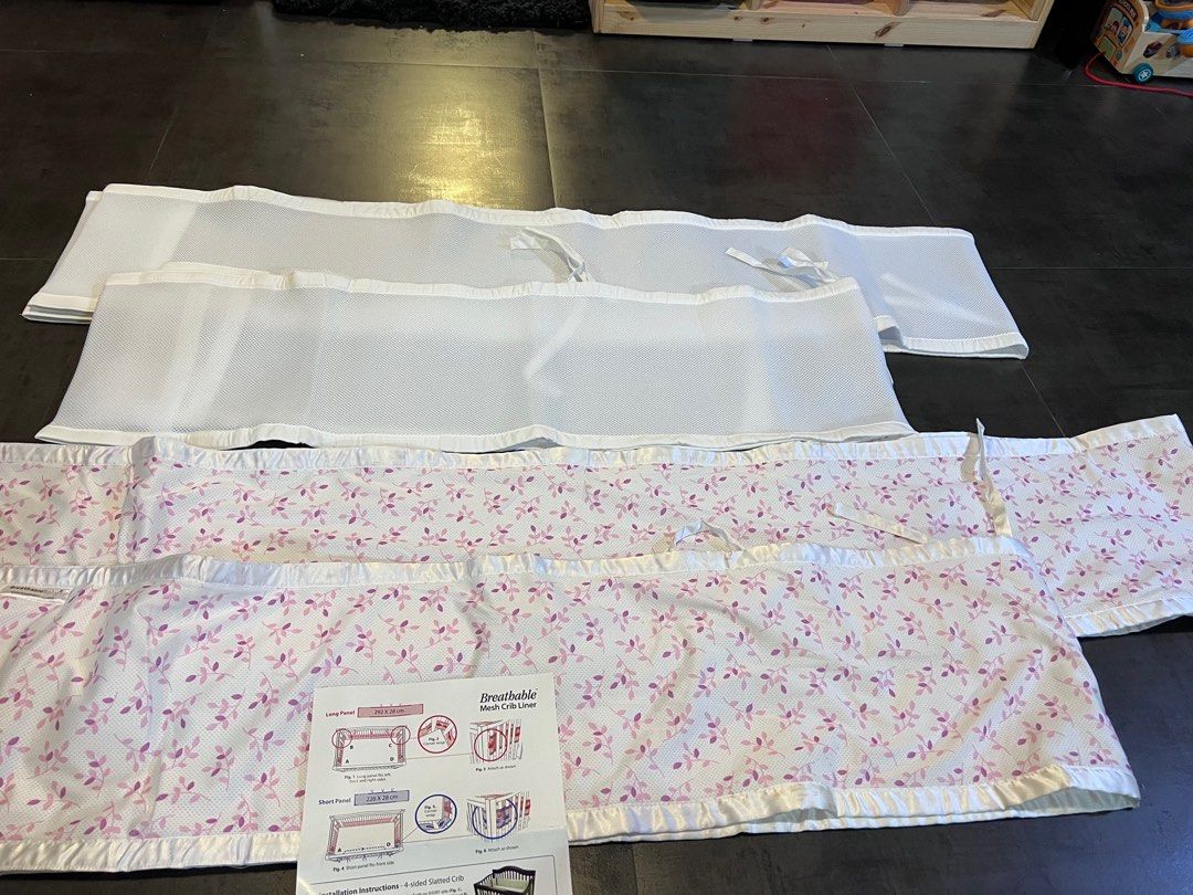 Breathable baby mesh crib liner directions hot sale