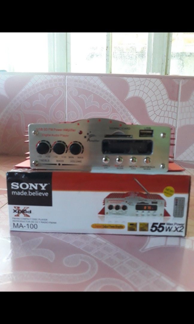 Car stereo for sale (Category: Soundbars, Speakers & Amplifiers) located in Bulacan. Submitted by marioadriano882 (Listing ID 1229503775, Image 2). Description: Car stereo, made in China. Brand new, P700.00 STA MARIA BULACAN 0917.249.4636.