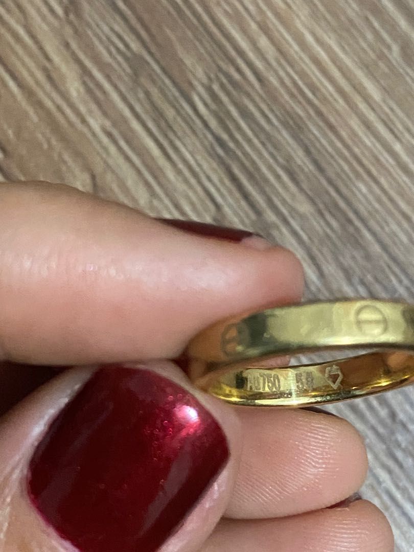 Cartier ring markings cheap