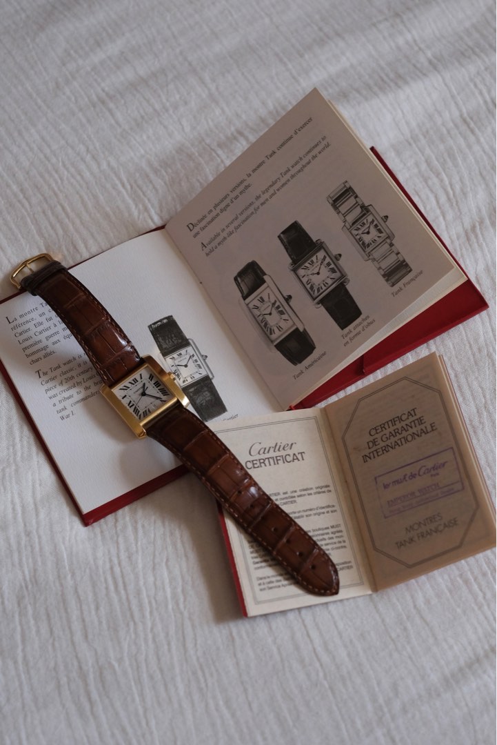 Cartier Tank Fran aise REF 1840 Full Set Luxury Watches on