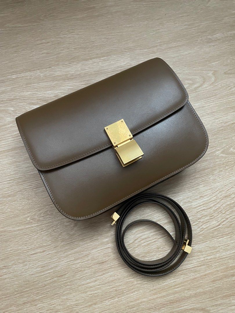Celine medium classic bag in box calfskin camel Luxury Bags Wallets on Carousell
