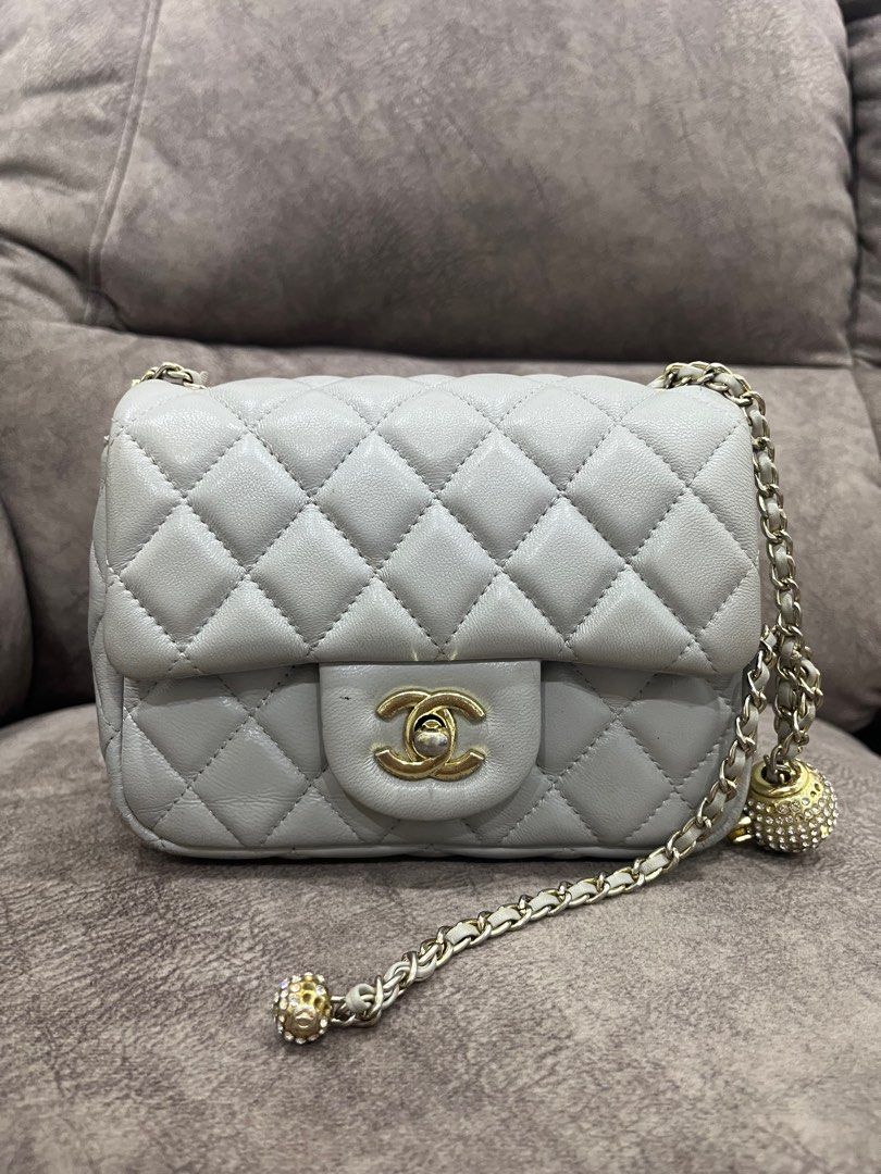 Chanel 23C Sling Grey, Luxury, Bags & Wallets on Carousell