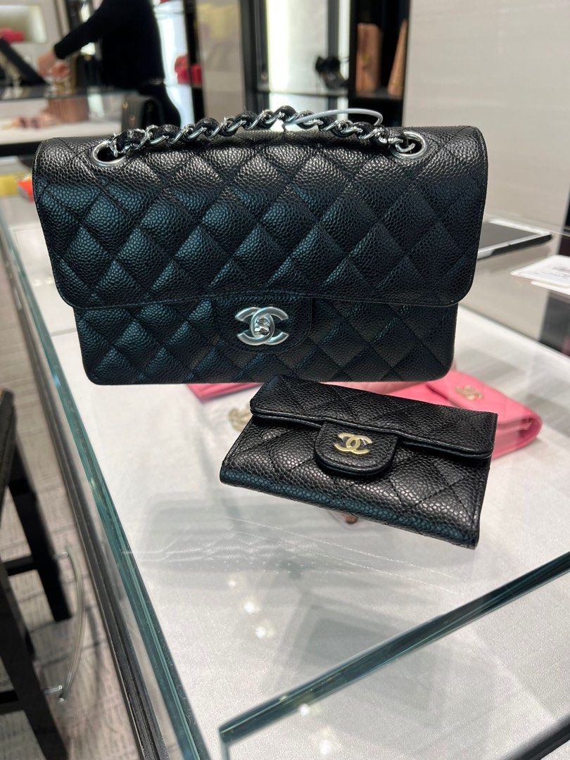 Chanel Caviar Small Classic Flap Bag, Luxury, Bags & Wallets on
