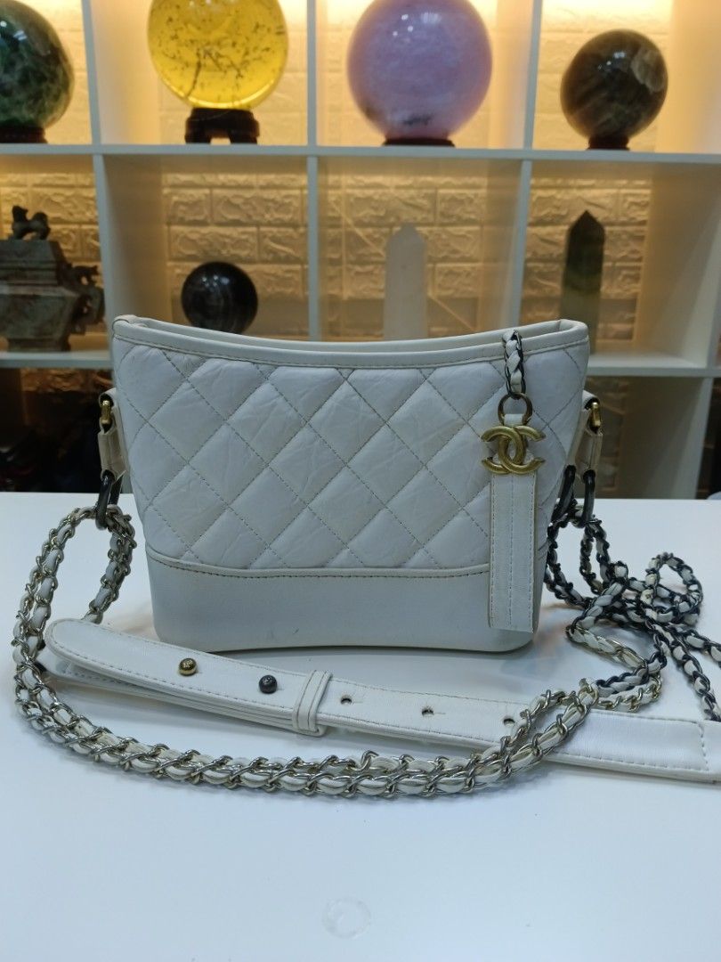 CHANEL, Bags, Chanel Gabrielle Clutch With Chain Silver