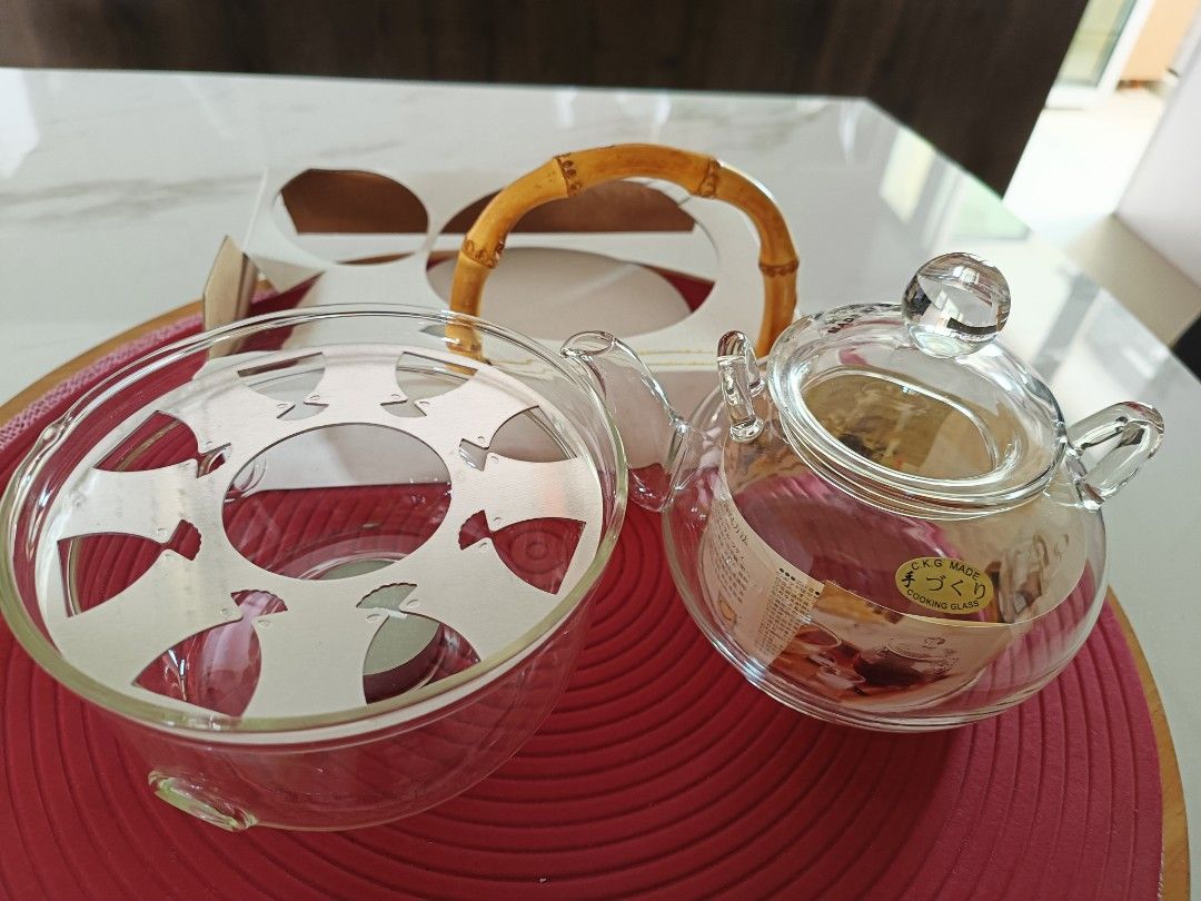 Chikao Glass Teapot Set, Furniture & Home Living, Kitchenware