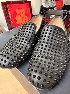 CHRISTIAN LOUBOUTIN Men's Dandelion Flat Glitter Dress Loafer Shoes Go