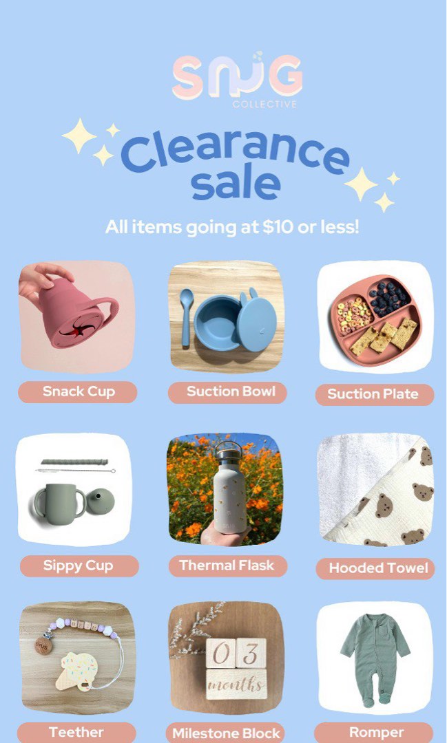 Clearance baby cheap items
