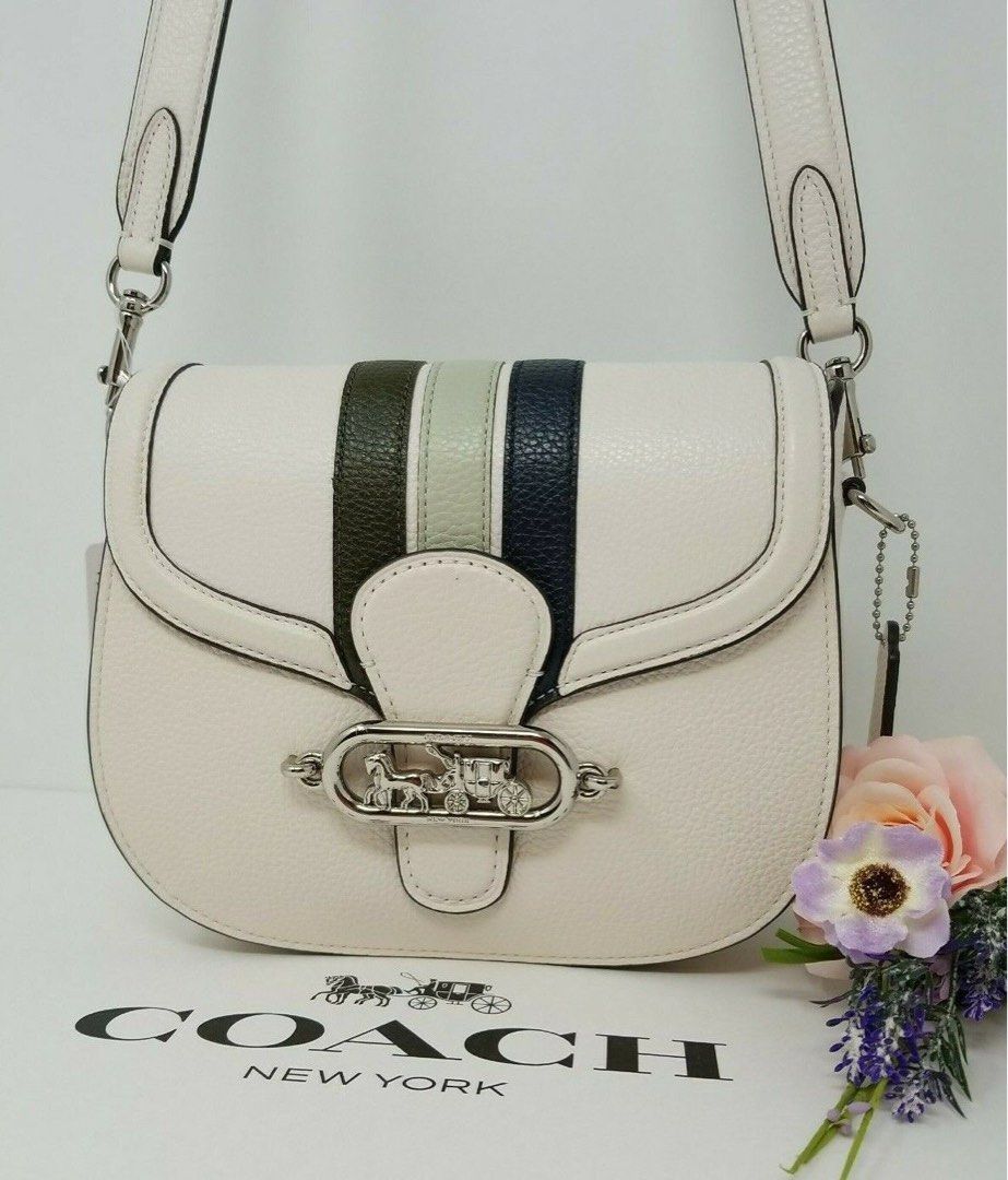 Coach 1924 Jade saddle bag chalk pale green multi sz 21x17x7cm Barang Mewah Tas Dompet di Carousell