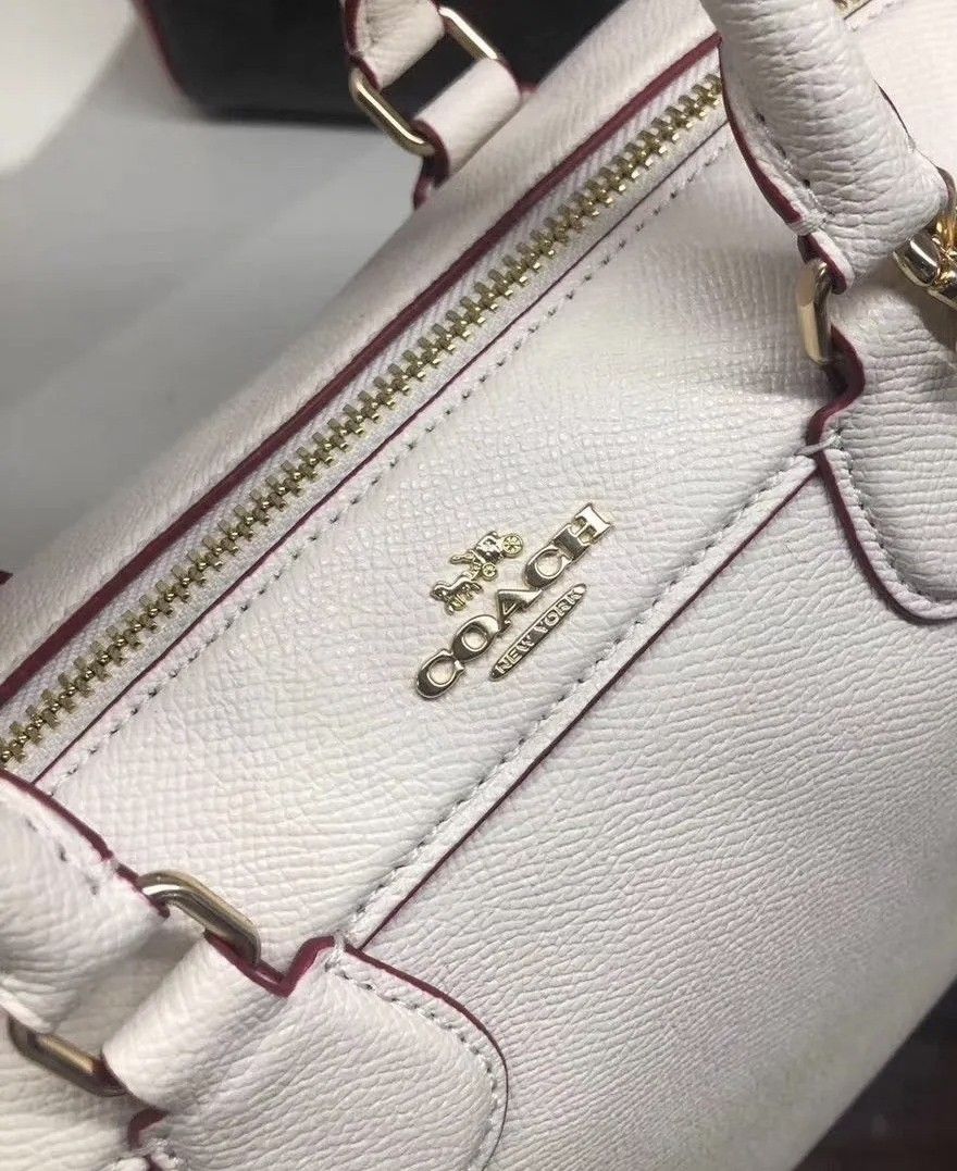Authentic Coach Bag cross body boston handbags Cross body bag in white colour leather women handbag