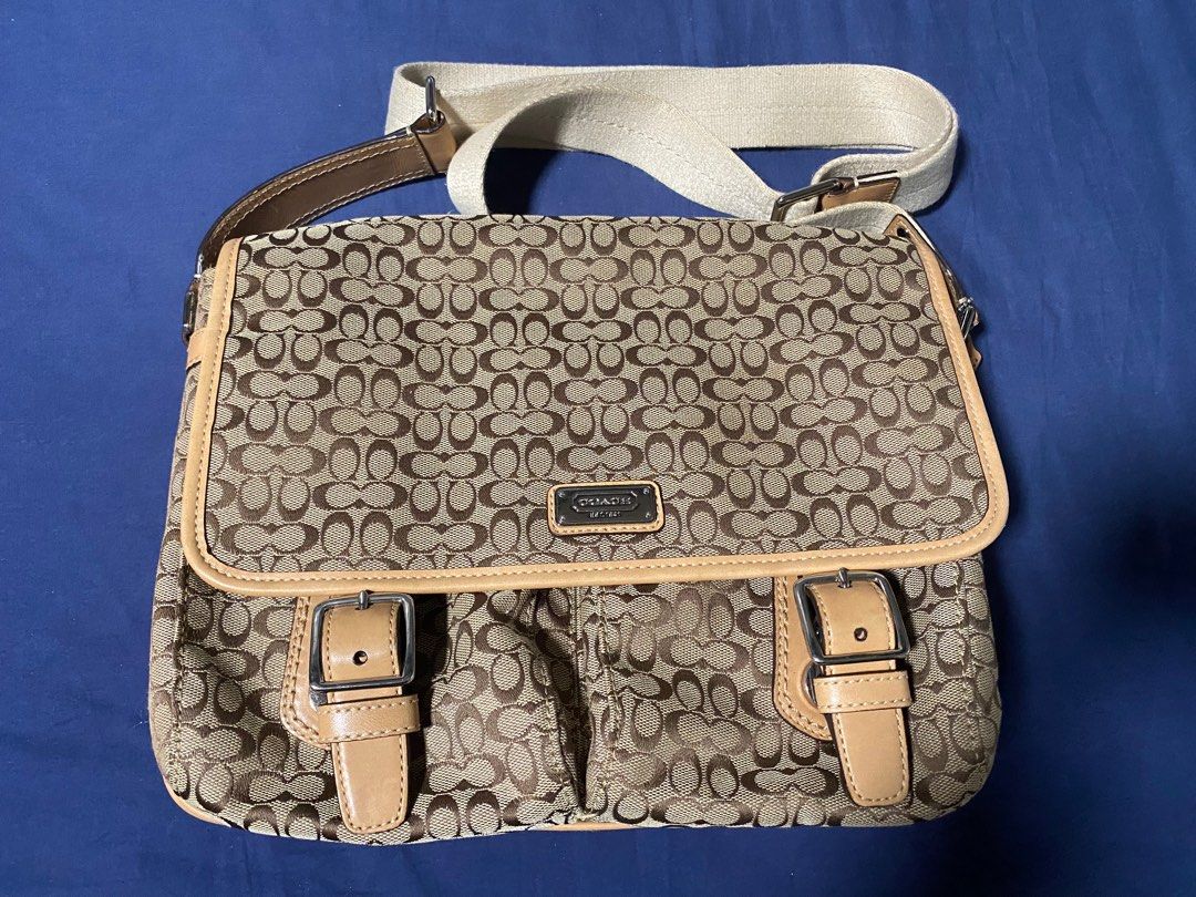 Coach Mini Signature Small Messenger Shoulder Bag Women s Fashion Bags Wallets Shoulder Bags on Carousell