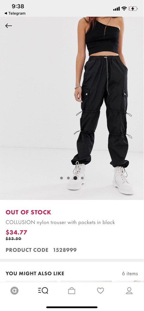 Collusion nylon best sale joggers