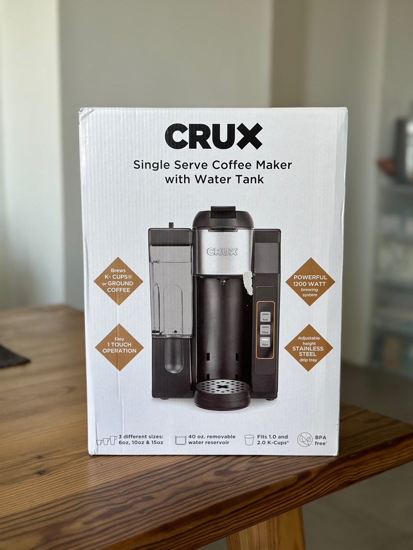 CRUX Single Serve Coffee Maker with Kirkland KCups on Carousell