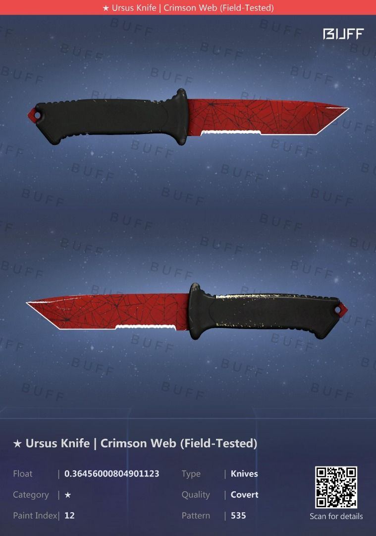 CSGO Ursus Knife Crimson  (0.36 Float), Video Gaming, Gaming