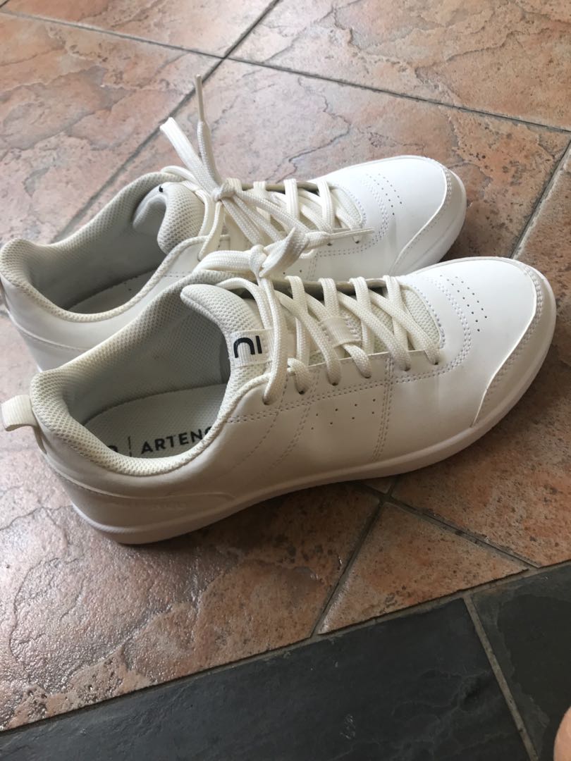 Men's golf waterproof grip shoes - white and khaki INESIS | Decathlon