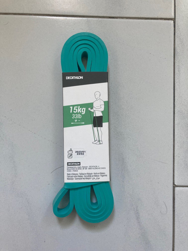 Decathlon resistance band (15kg), Sports Equipment, Exercise & Fitness