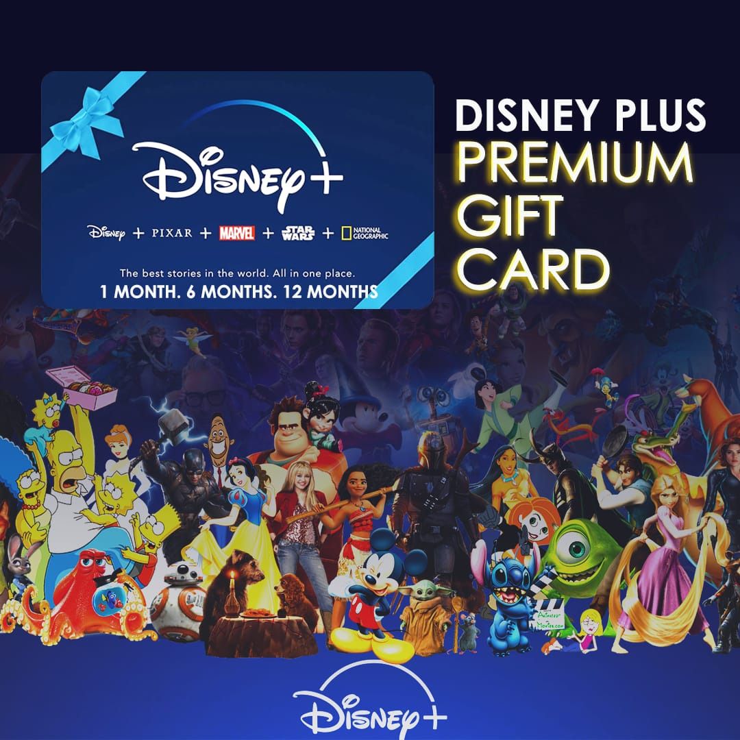 Disney 12Month Subscription Gift Cards Temporarily
