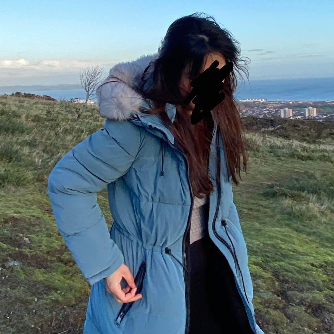 Pale blue winter coat sales