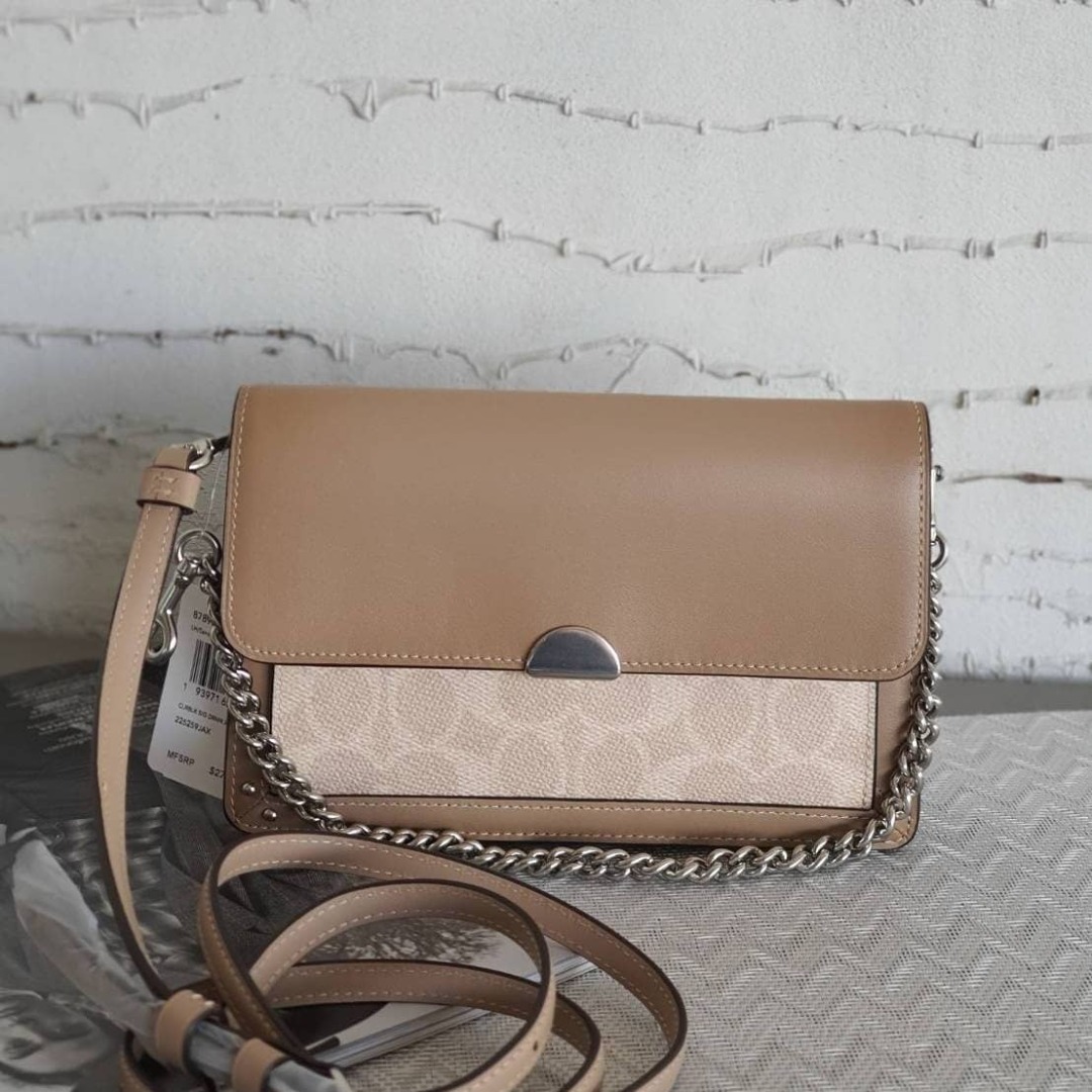 Authentic COACH DREAMER CONVERTIBLE CROSSBODY IN COLORBLOCK SIGNATURE CANVAS