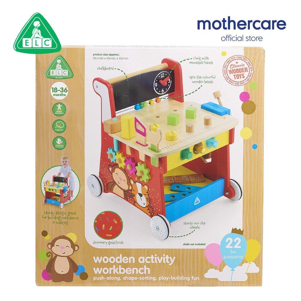 Early Learning Centre Wooden Activity Workbench - Walker - Play Station, Babies & Kids, Infant ...