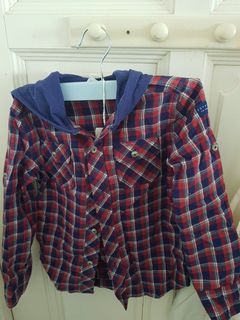 Esprit long sleeve shirt with hoodie