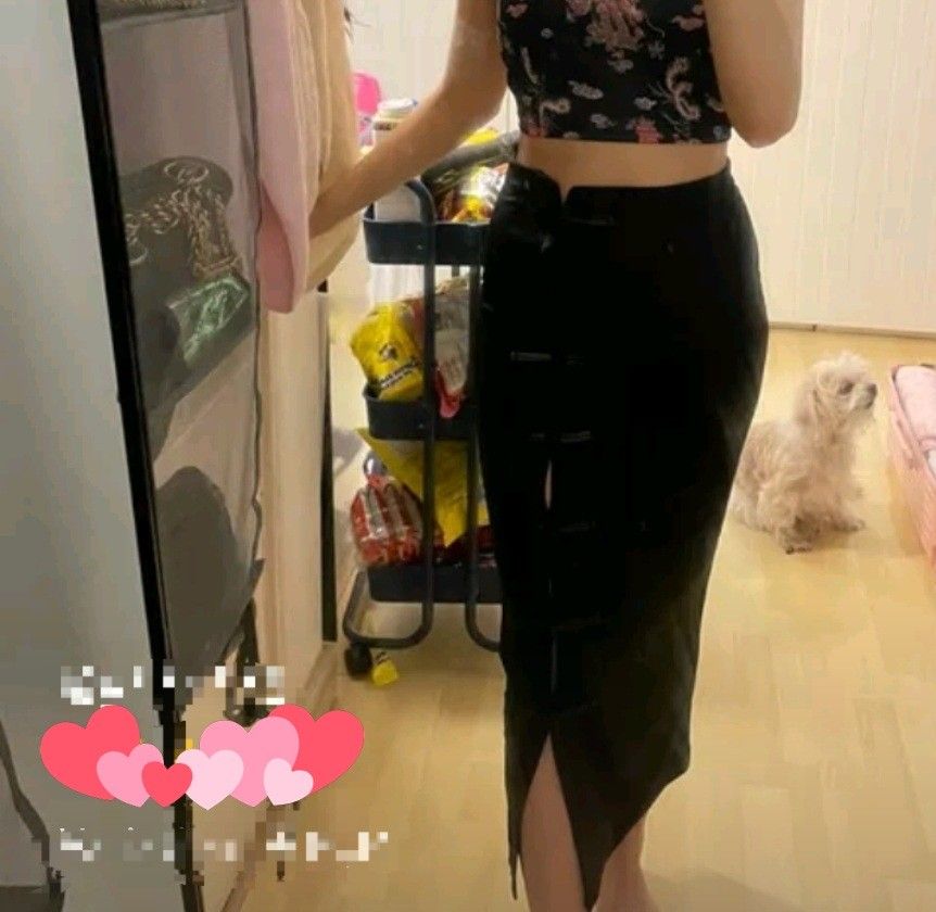 Button skirt malaysia hot sale