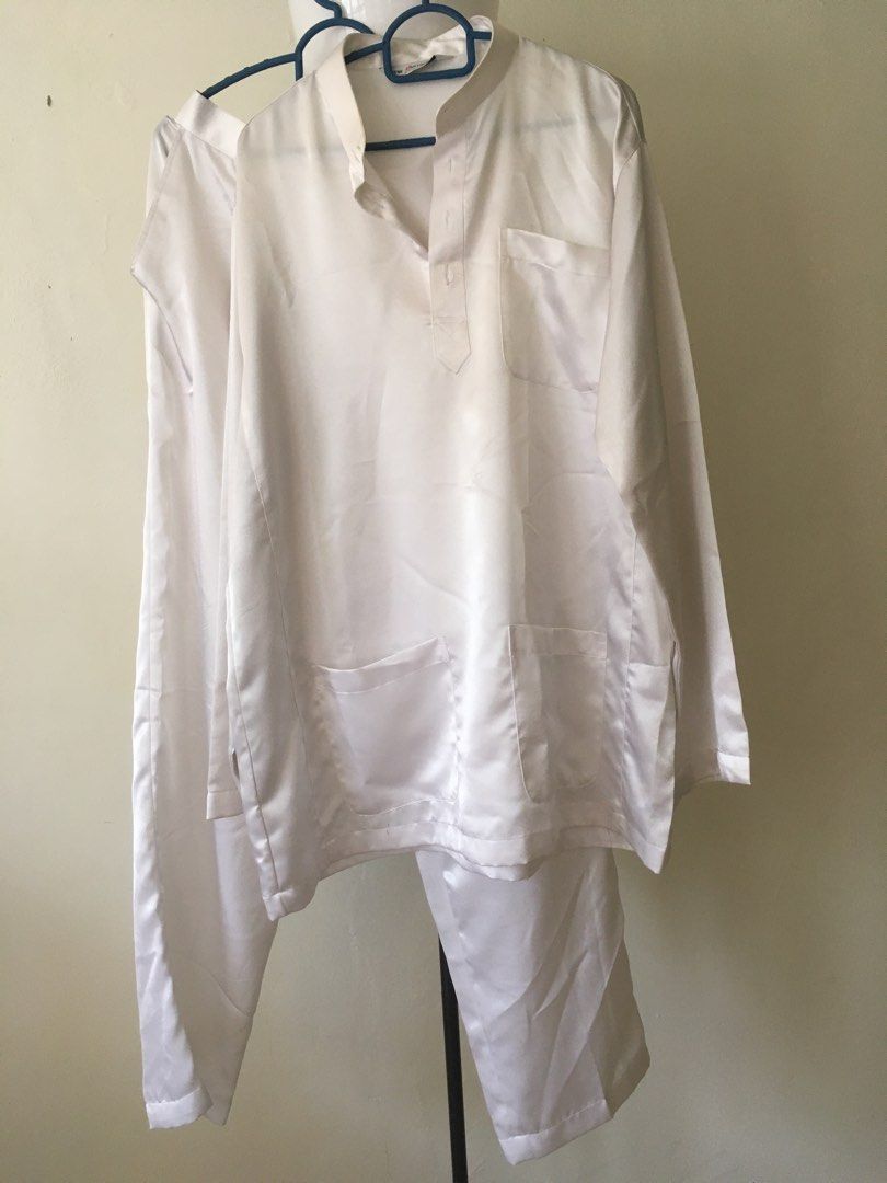 Gene martino baju melayu putih, Men's Fashion, Muslim Wear, Baju Melayu