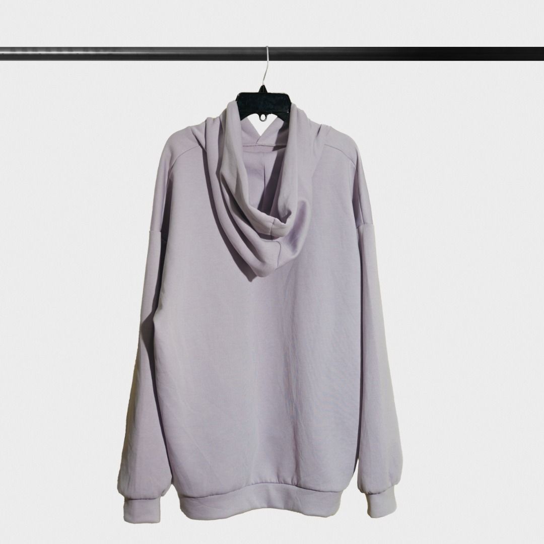 GU Oversized Hoodie Light Purple (Category: Coats, Jackets and Outerwear) located in Paranaque City. Submitted by Spareless (Listing ID 1229538485, Image 3). Description: Beautiful Oversized Hoodie. Essentials / Fear of God Vibe from GU x UNIQLO. With 2 side pockets. Width: 23 in. Length: 28 in. Pockets: 2 Condition: 9/10 Issue: N/A Notes from the seller: color accuracy may vary Manage your expectations as these products are either secondhand or 