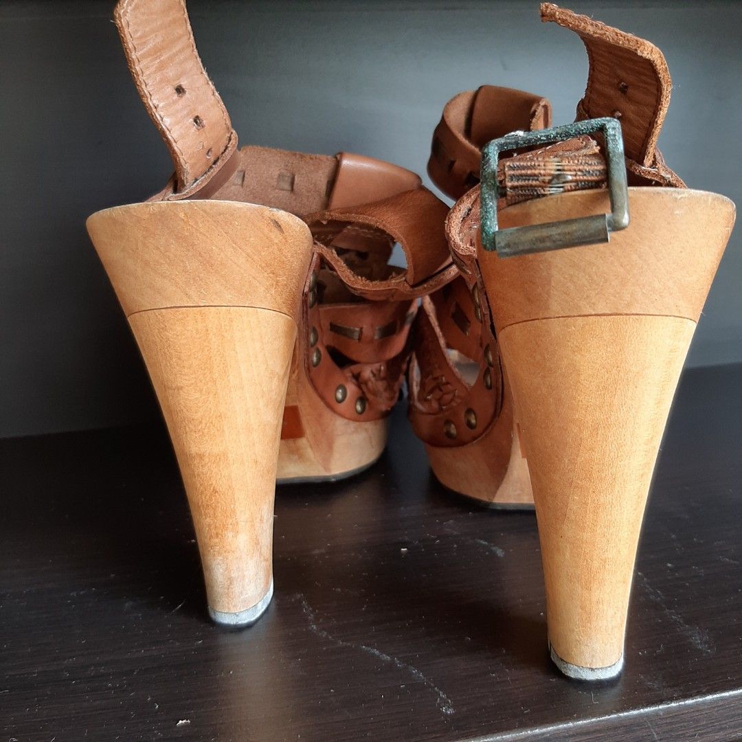 Guess Sandals - Dark Brown Wedge Sandals