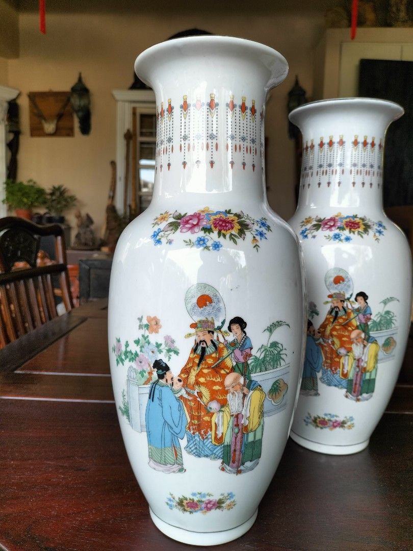 Hand Painting Chinese Porcelain VaseFvgs200523, Hobbies & Toys, Collectibles & Memorabilia