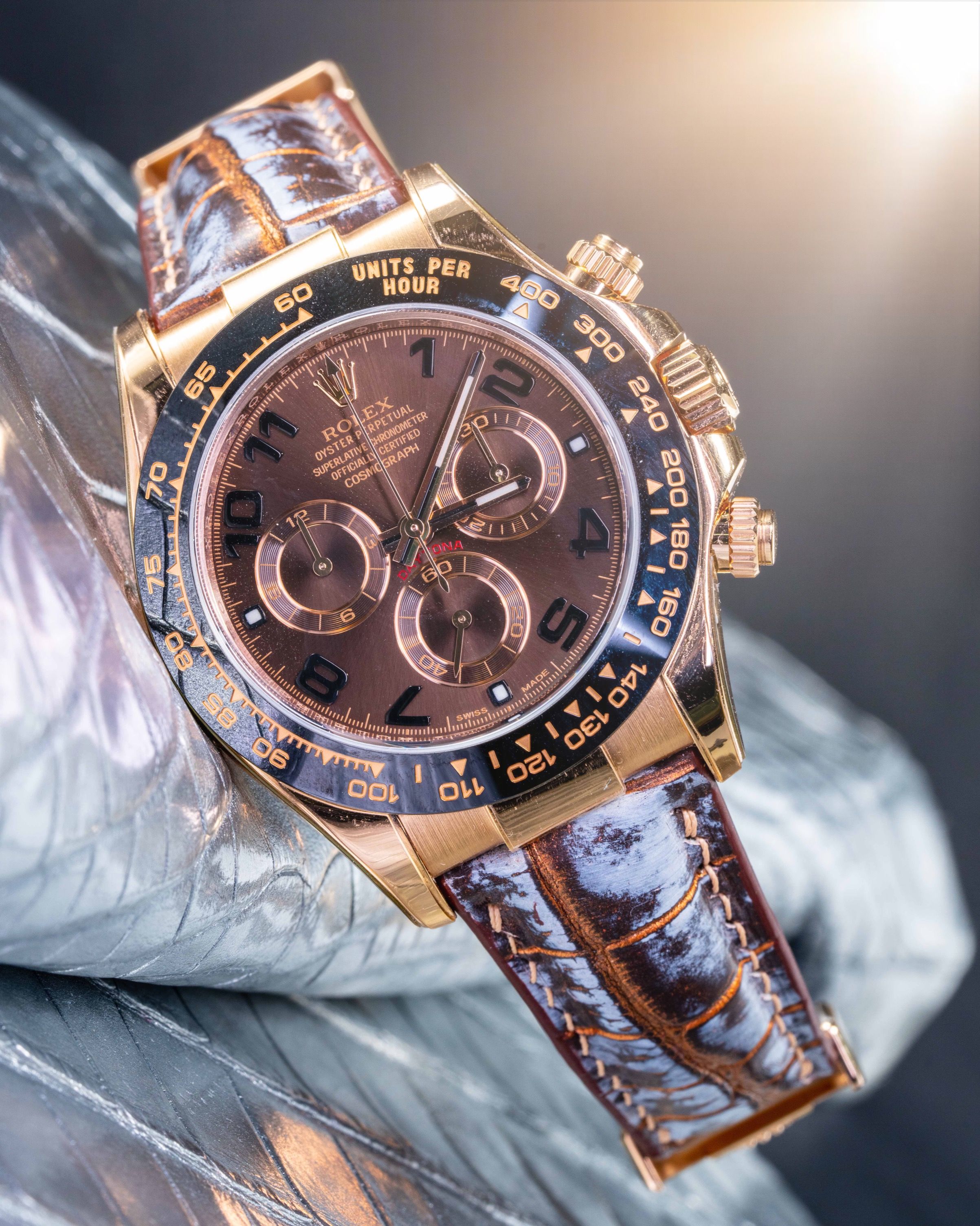 Rolex daytona alligator strap best sale
