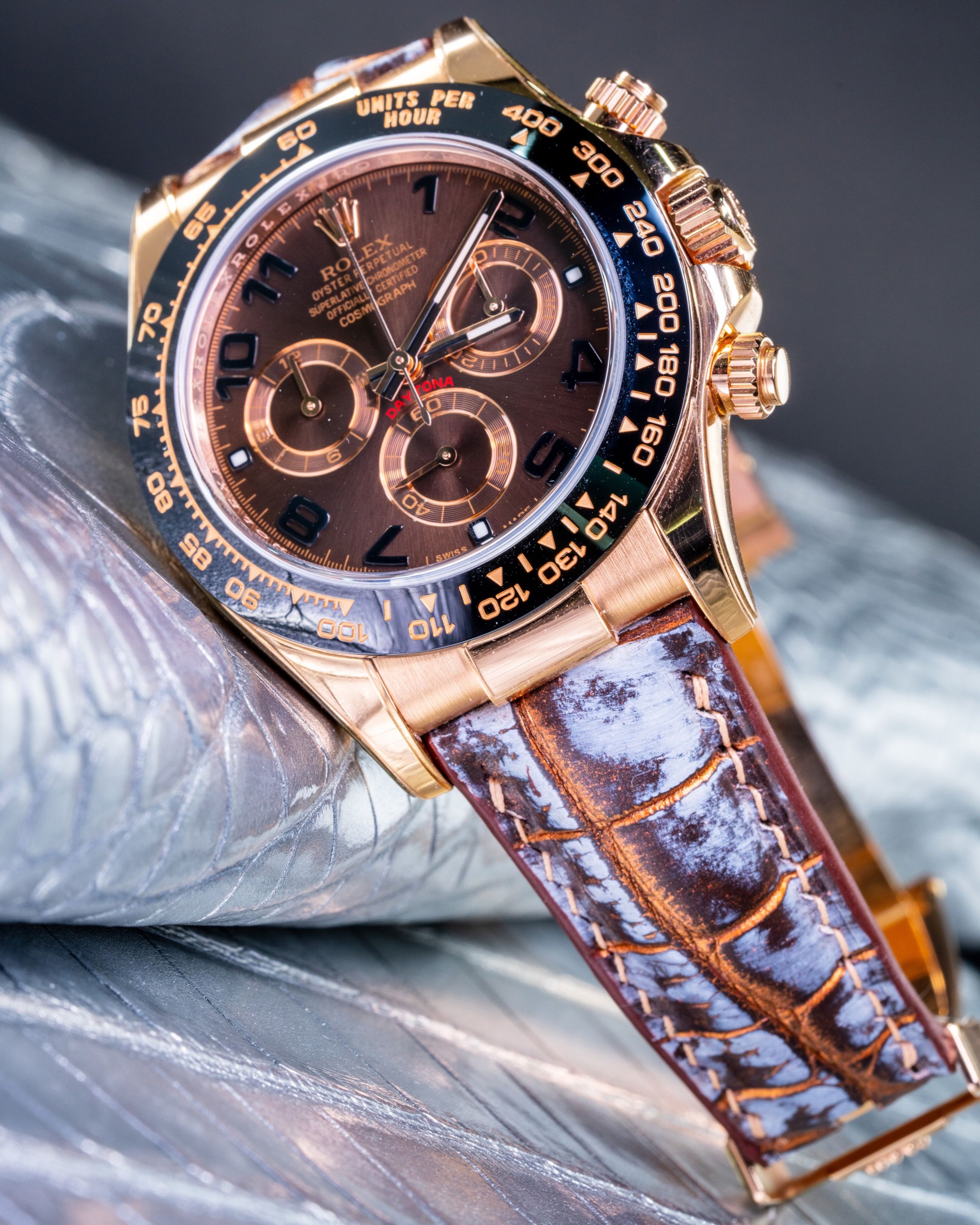 Rolex daytona best sale bracelet cuir