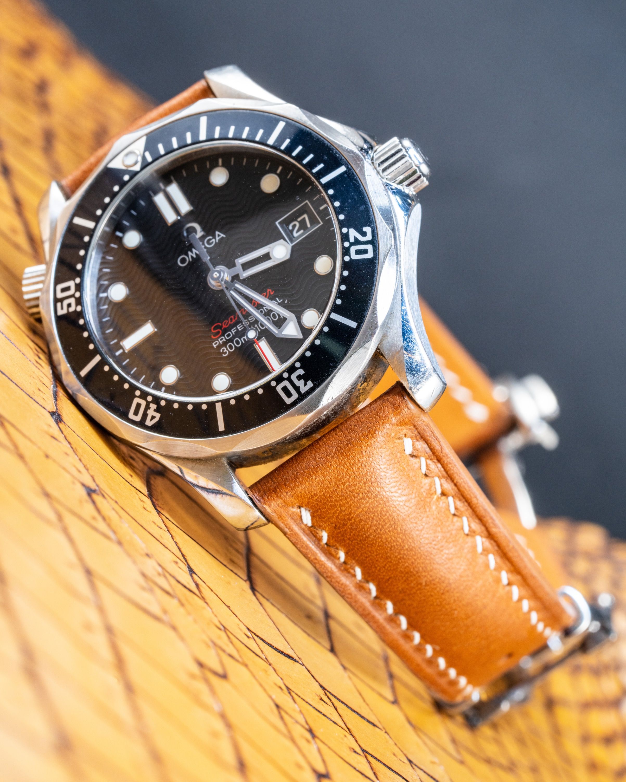 Buy omega leather strap clearance