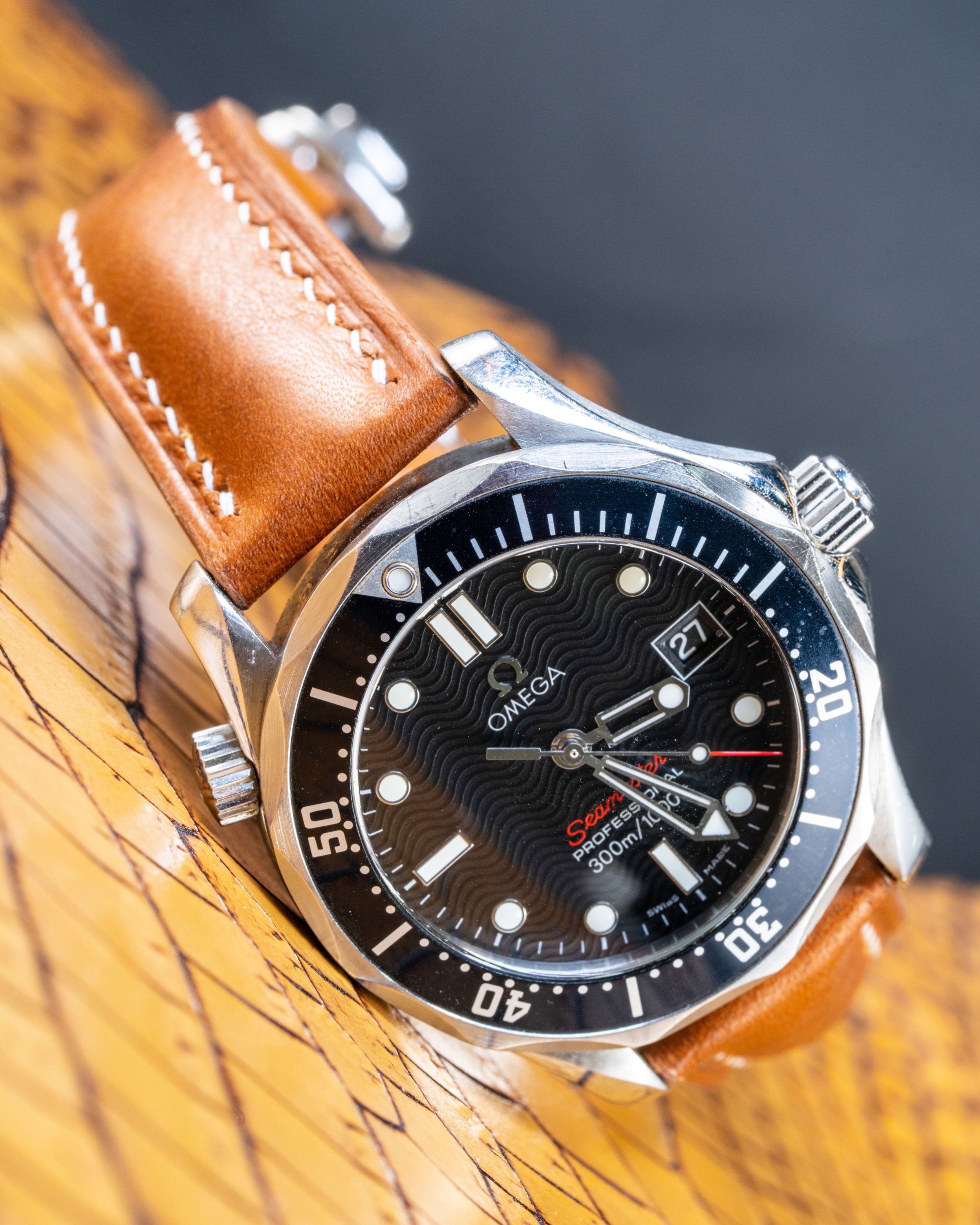 Buy omega leather clearance strap