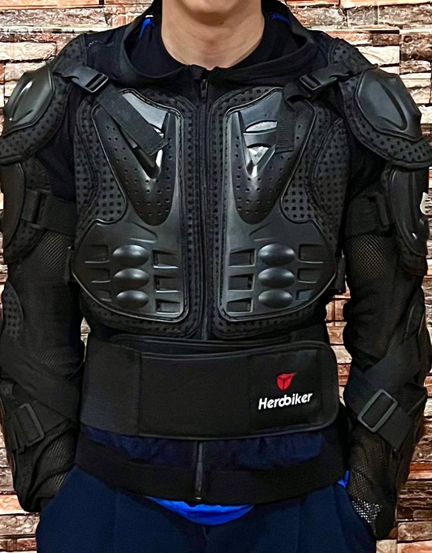 HEROBIKER Motorcycle Full Body Armor Jacket spine chest protection gear