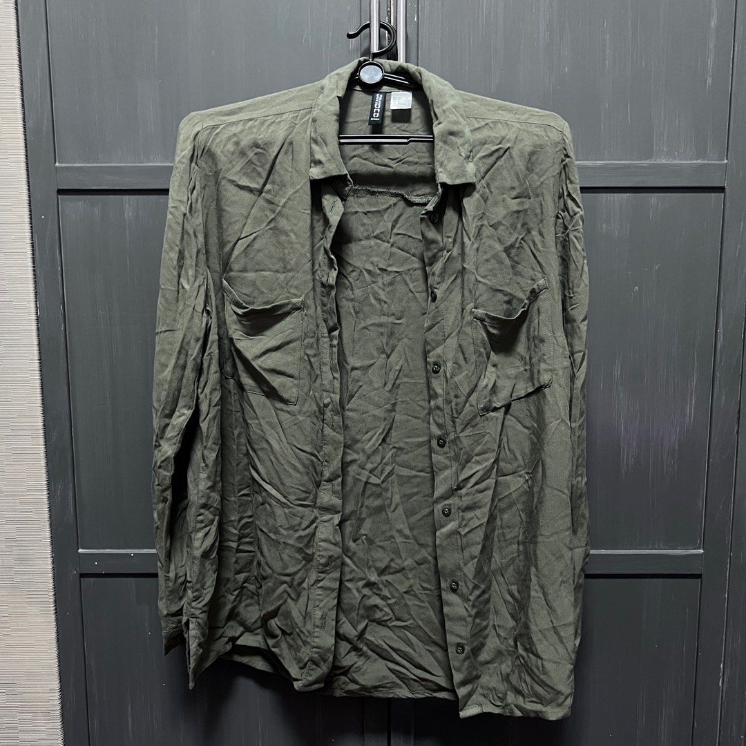 H&m army shirt sale