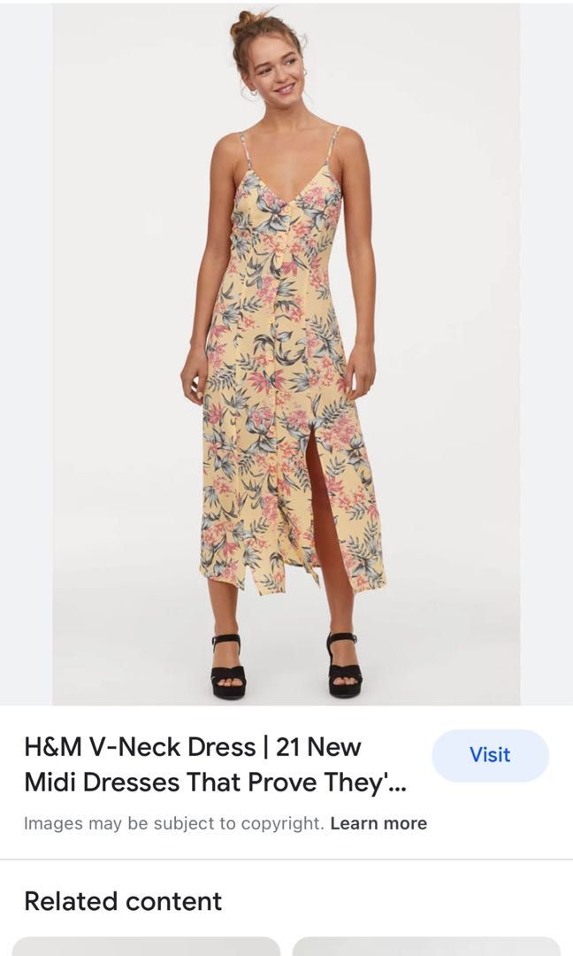 H and mv neck dress hot sale
