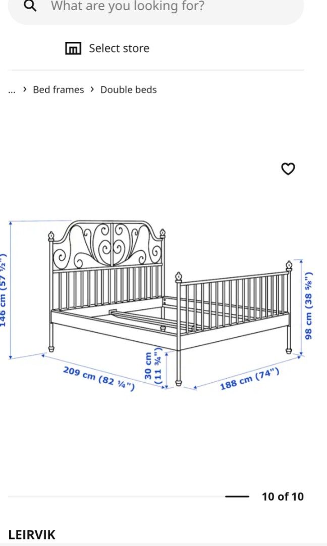 Ikea Bed Frame, Furniture & Home Living, Furniture, Bed Frames