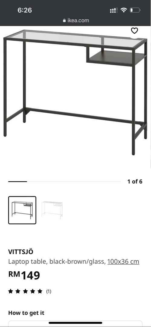 Ikea Desk Table Meja, Furniture & Home Living, Furniture, Tables & Sets
