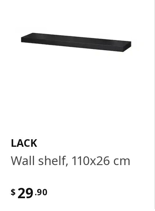 Ikea lack wall shelf 110x26cm, Furniture & Home Living, Furniture