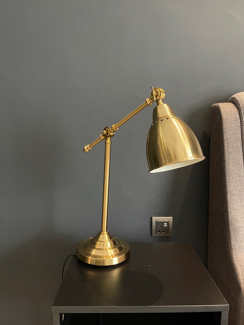 IKEA Barometer Lamp 1 Set (Table lamp + Floor lamp) Gold Colour