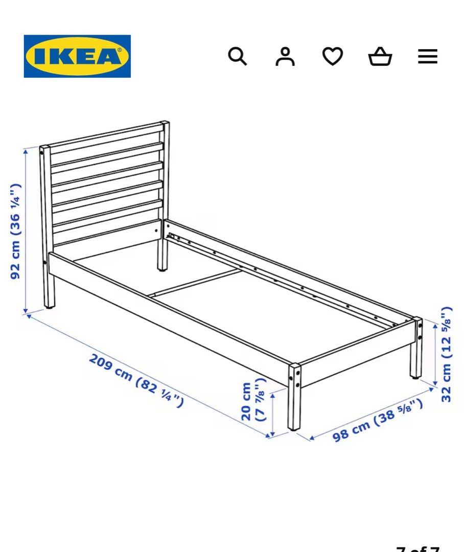Ikea Single bed frame, Furniture & Home Living, Furniture, Bed Frames