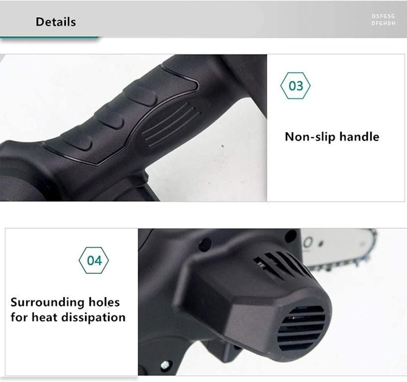 J005) MINI PRUNING CHAINSAW RECHARGEABLE,ELECTRIC PRUNING SAW 4 INCH