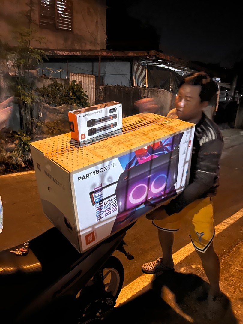 JBL Partybox 310 (Category: Soundbars, Speakers & Amplifiers) located in Taguig. Submitted by justineofalltrades (Listing ID 1229508146, Image 1). Description: Hello jbl lovers! Our Jbl Partybox 310 us now on sale for only 23999php‼️‼️ Srp at 29999php We offer also bundle with mic for only 26999php We accept delivery within metro manila via lalamove or house pick here in taguig.