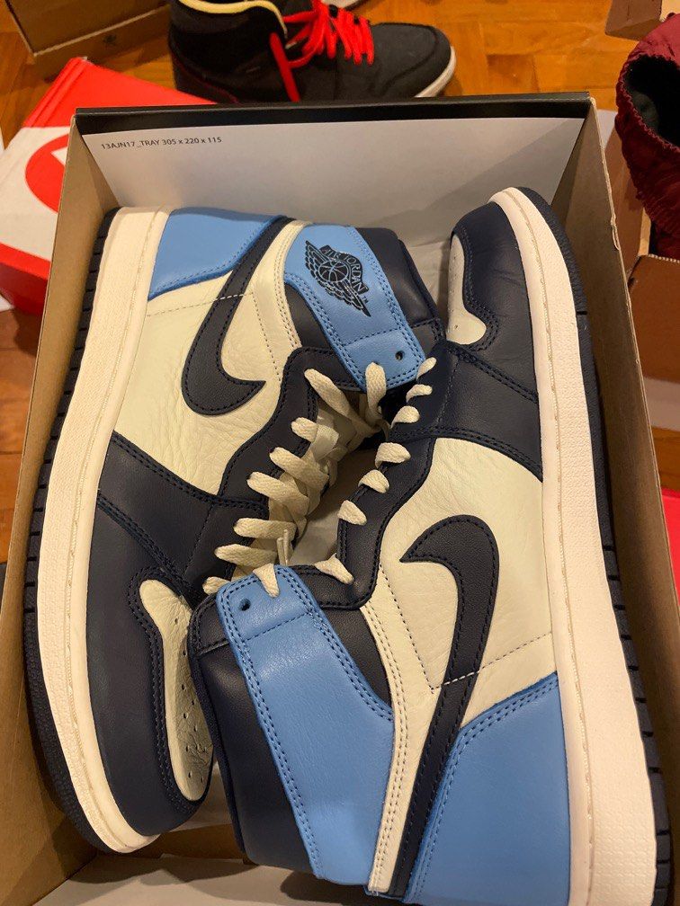 Jordan 1 High OG Obsidians, Men's Fashion, Footwear, Sneakers on Carousell