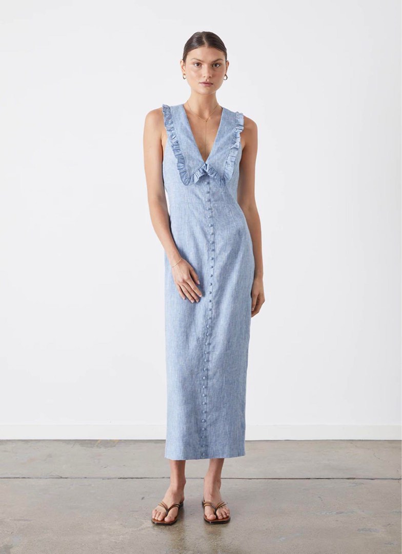 JOSLIN STUDIO Ava Halter Linen Midi Dress, Women's Fashion, Dresses & Sets, Dresses on Carousell JOSLIN STUDIO Ava Halter Linen Midi Dress, Women's Fashion, Dresses & Sets, Dresses on Carousell