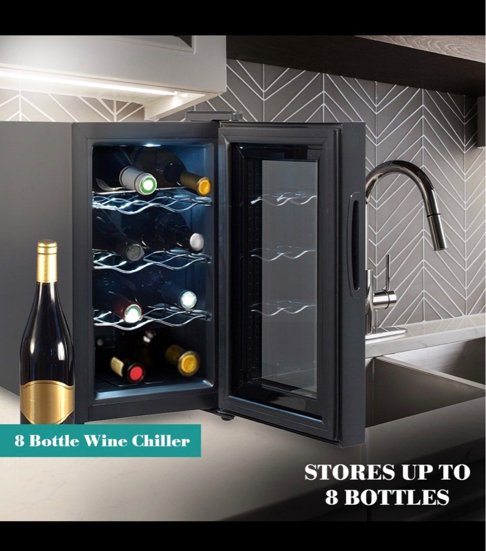 JVD 8 bottle wine chiller, TV & Home Appliances, Kitchen Appliances, Wine Cellar & Storage on