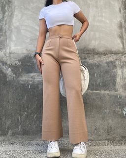 Kangmao Caramel Nude Highwaisted Trousers